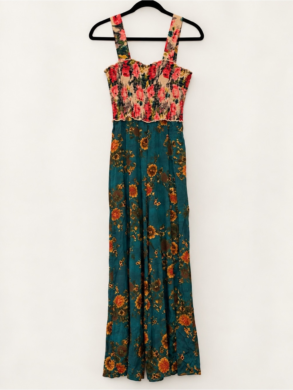 NWT Natural Life Sedona Floral Teal Jumpsuit New With Tags Size Small - Picture 6 of 8